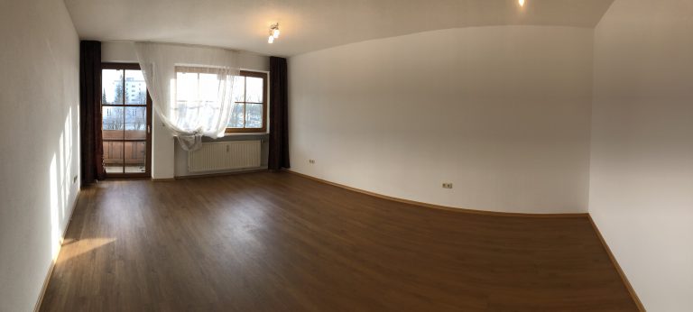 Blick 100° in Wohn- Schlafzimmer